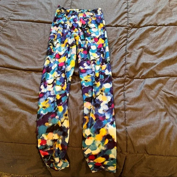 5 Pairs of Women’s Patterned Leggings One Size Comfort Fireworks Dogs Tie-Dye - Picture 6 of 16